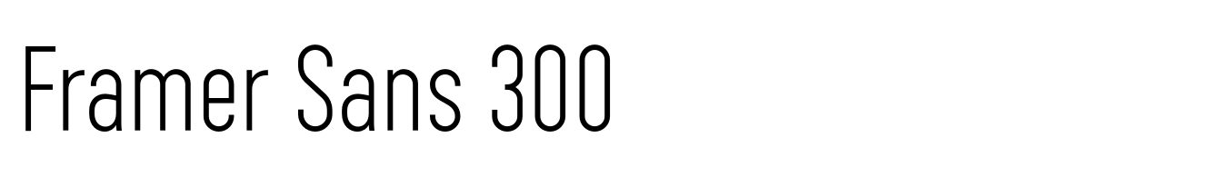Framer Sans 300